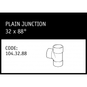 Marley Solvent Joint Plain Junction 32 x 88° - 104.32.88